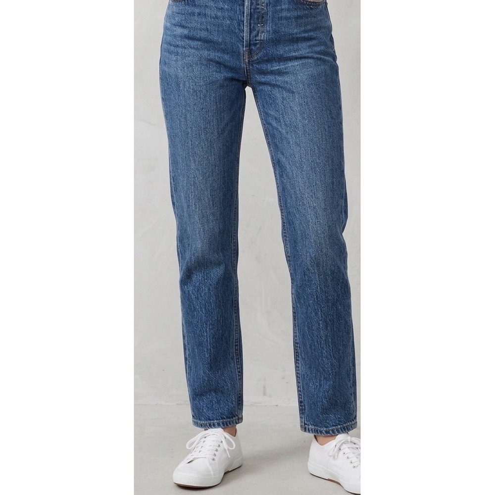 Pistola Womens High Rise Light Wash Straight Leg Jeans Blue Size 24
